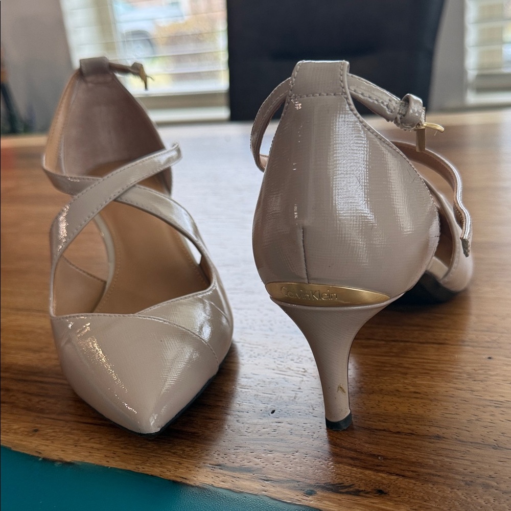 Calvin Klein Women's Beige Strappy Heels